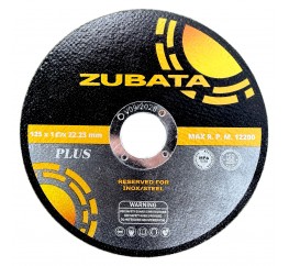 Круг відрізний по металу ZUBATA plus d125*1,0*22,2
