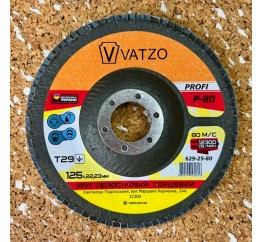 КЛТ Vatzo Т29 125*22 мм. електрокорунд Profi Р 80